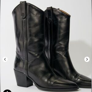 Black Leather Women's Boots